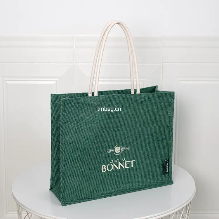 Green Jute Tote Bags For Women